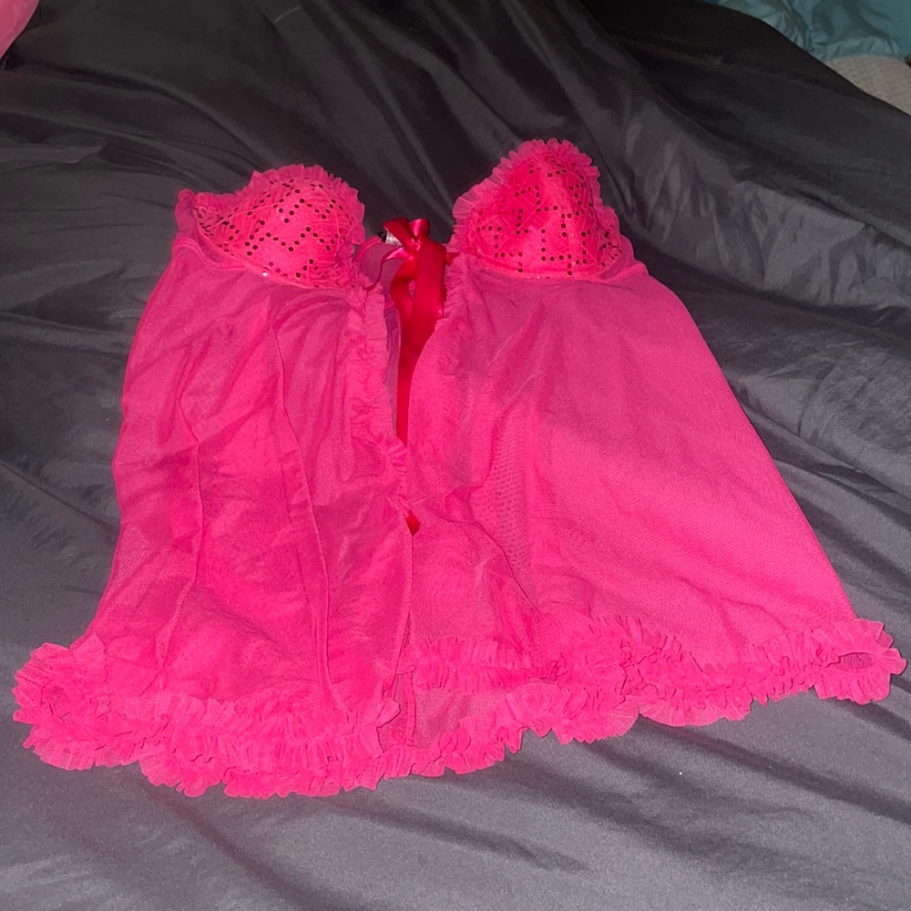 Pink intimate slip on